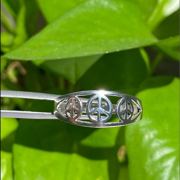 925 sterling silver “peace” ring ☮️ - Picture 6 of 14